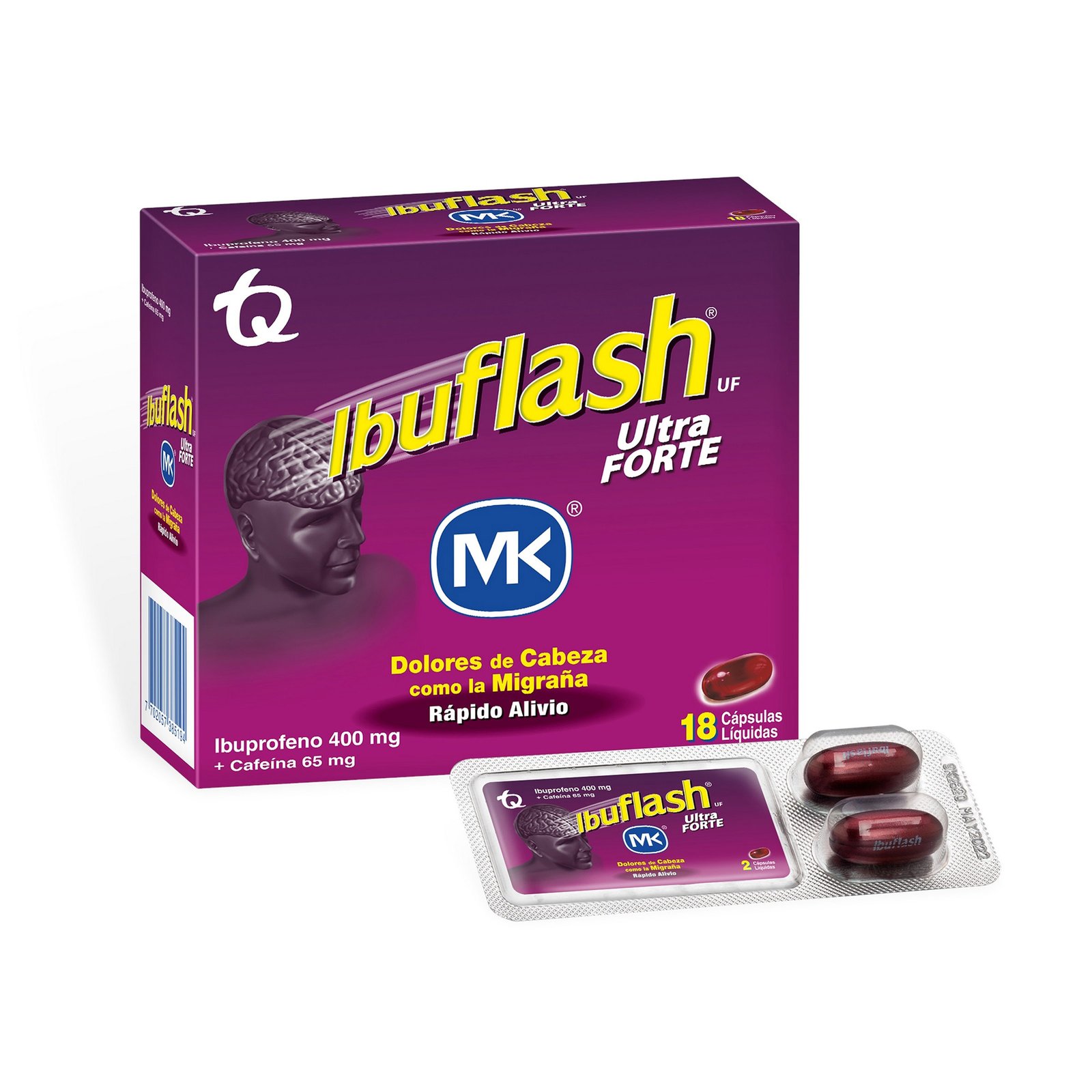 Ibuflash Ultra Forte 18 Capsulas