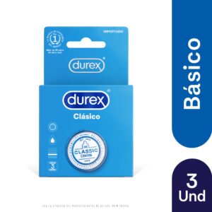 Condones Durex Clásico x 3