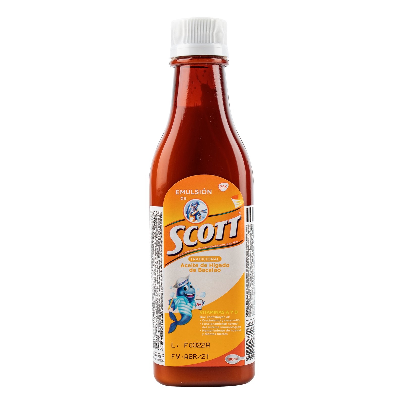 Emulsión de Scott Tradicional x 180 ml
