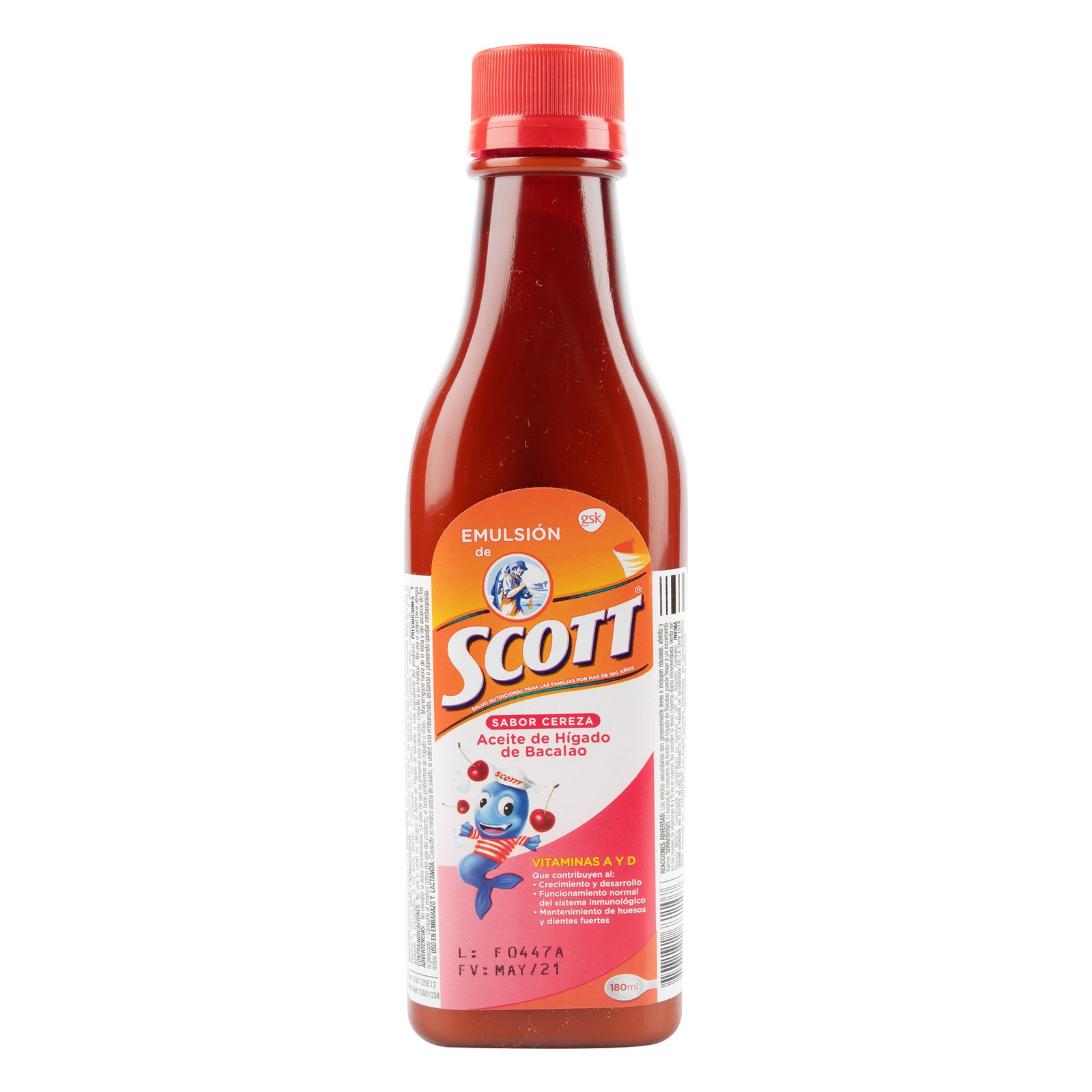 Emulsión de Scott Sabor Cereza 180ml