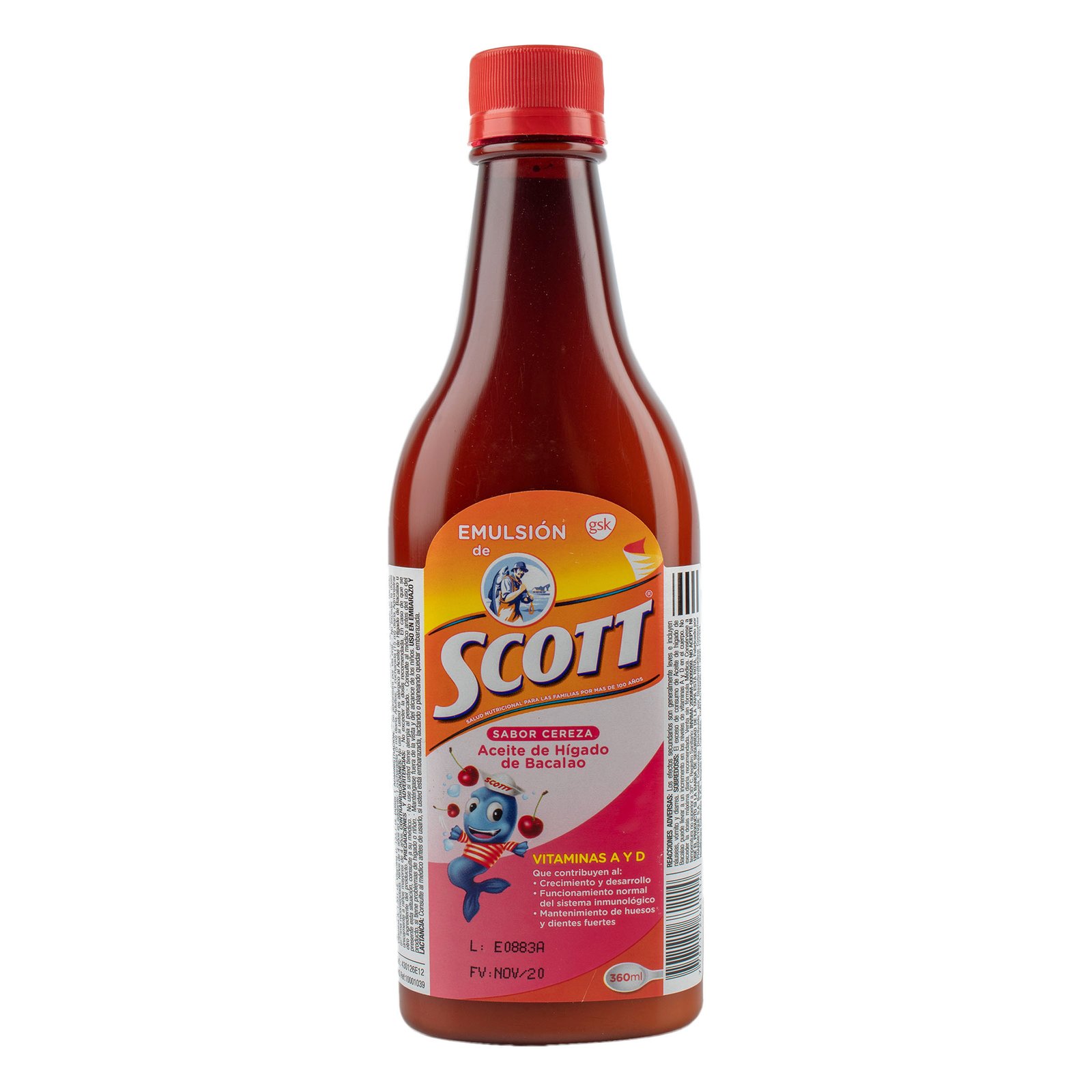 Emulsión de Scott Sabor Cereza x 360 ml
