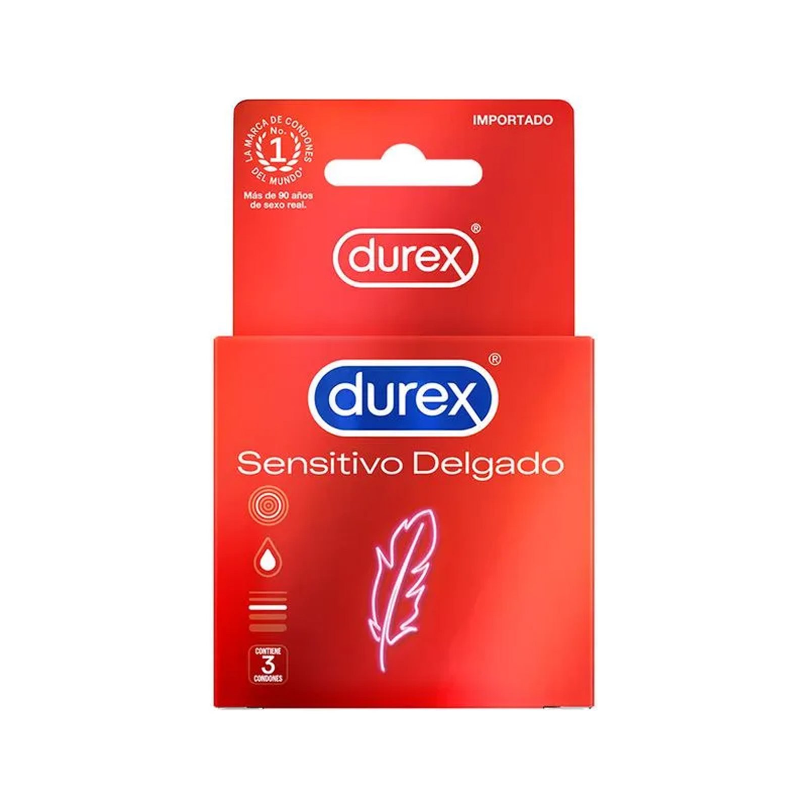 Condones Durex Sensitivo Delgado x 3