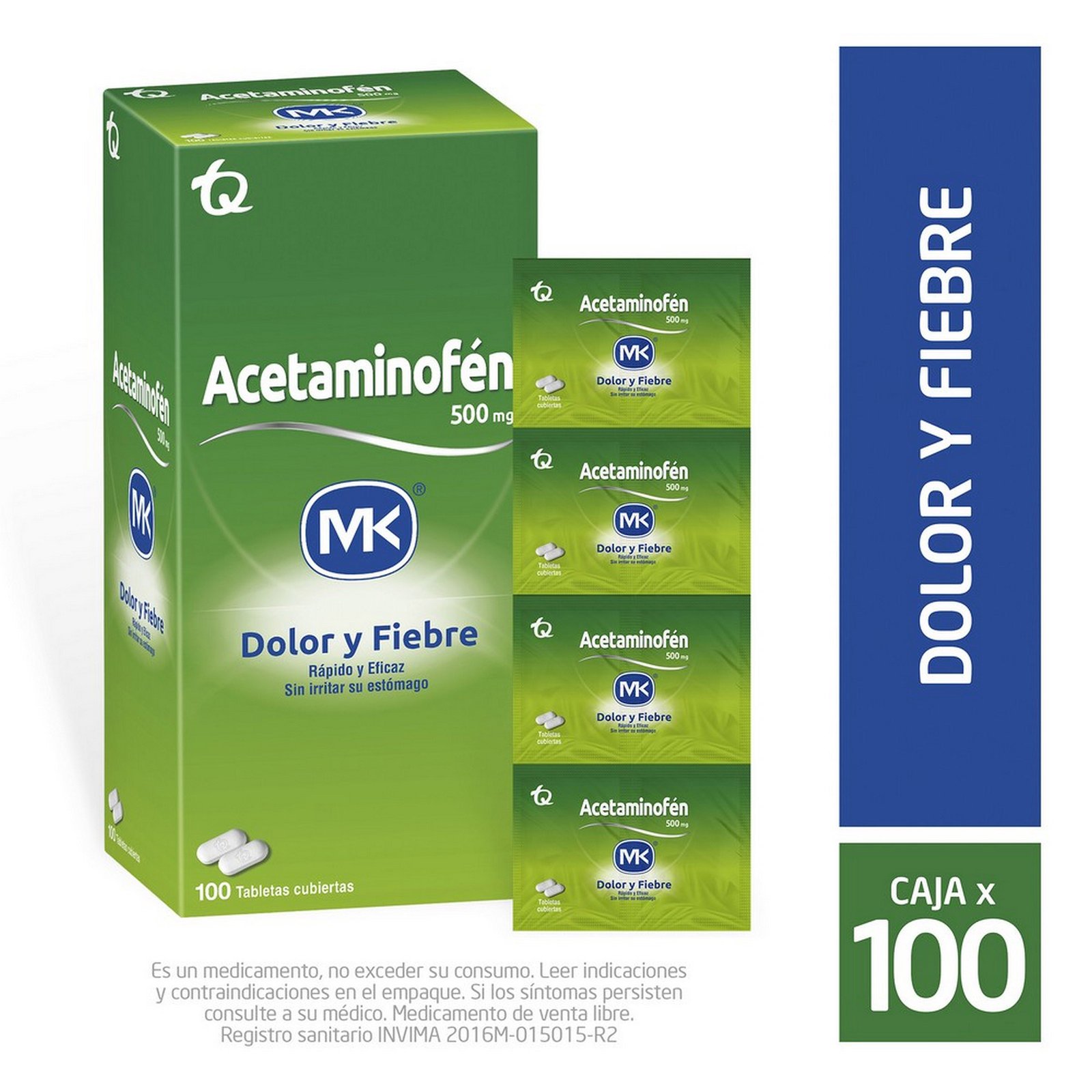 Acetaminofén MK 500 mg