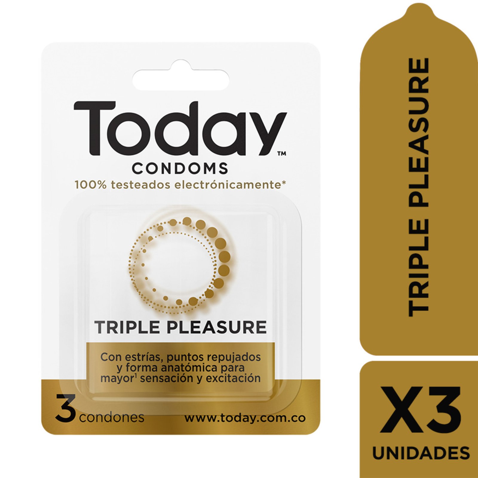 Condones Today Triple Pleasure x 3