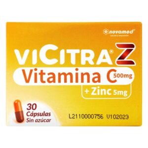 ViCITRA Z 30 cápsulas | Refuerza defensas con vitamina C y zinc sin azúcar