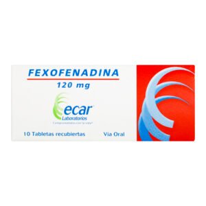 Fexofenadina 120 mg 10 tabletas | Antihistamínico eficaz para alergias y rinitis