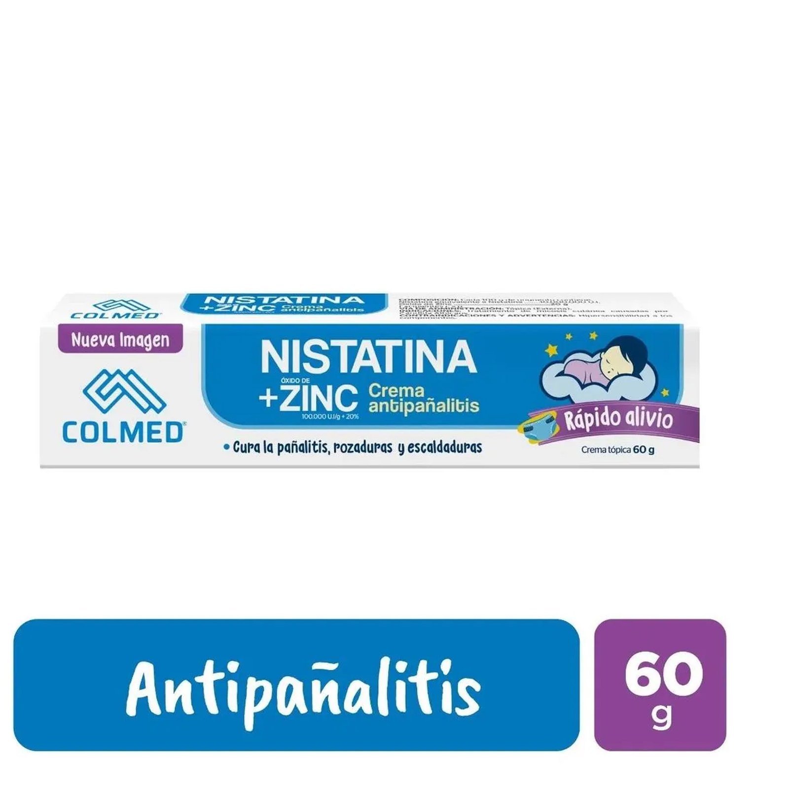 Nistatina + Óxido de Zinc Crema 60g | Antifúngico y protector cutáneo