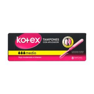 Kotex Tampones con Aplicador Medio x8