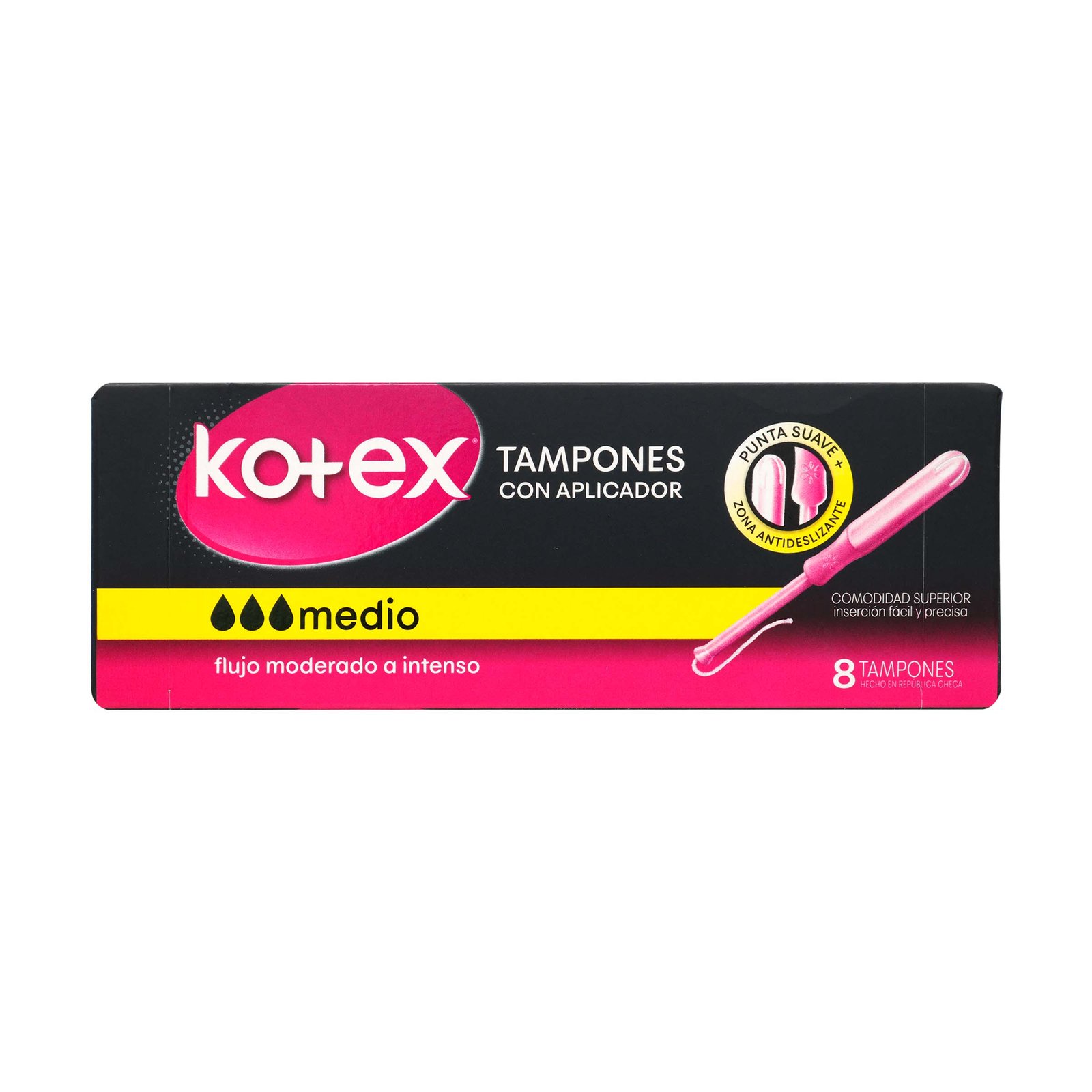 Kotex Tampones con Aplicador Medio x8