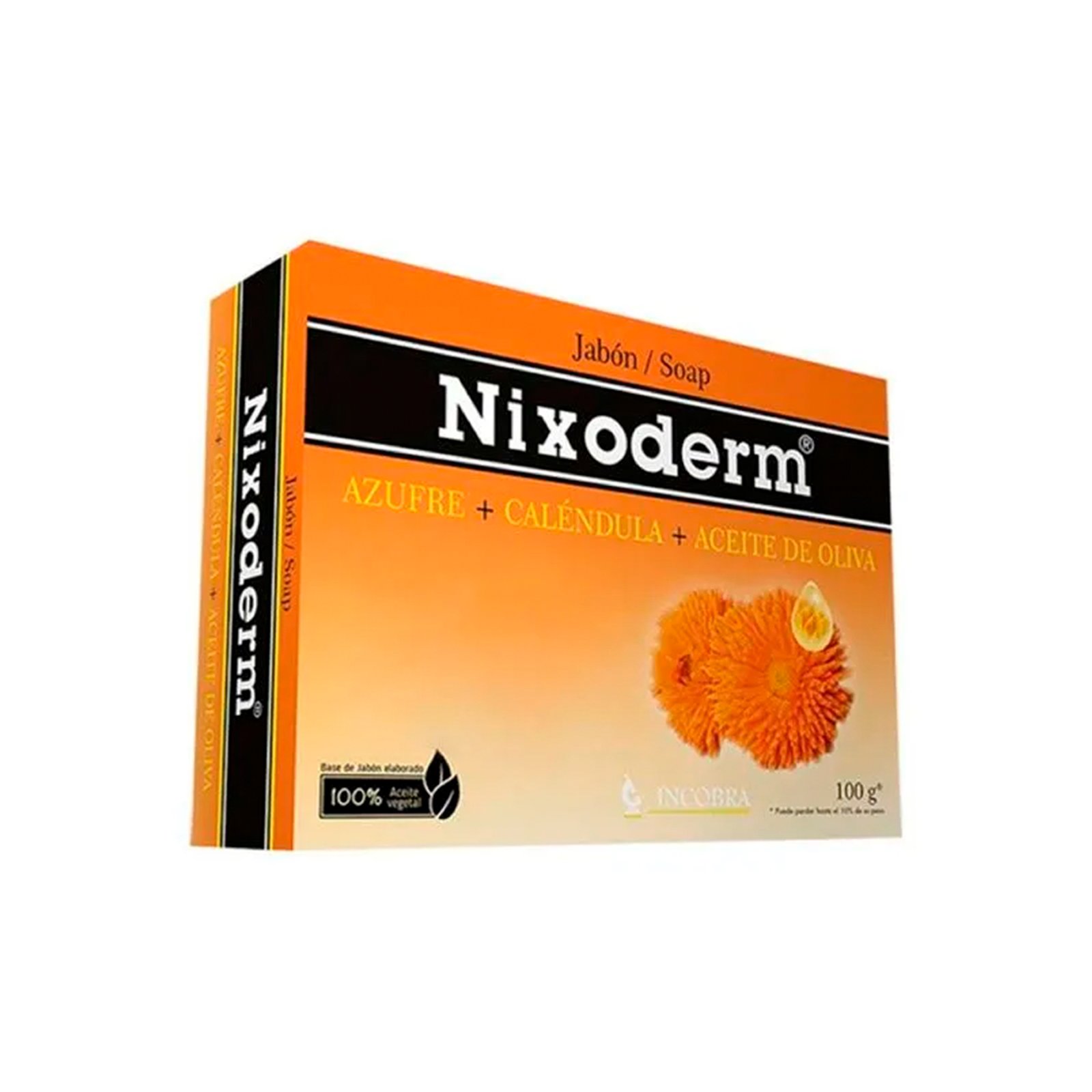 Nixoderm Jabón 100g | Limpieza profunda con azufre, caléndula y aceite de oliva