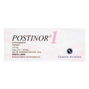 Postinor 1 – Anticonceptivo de emergencia con Levonorgestrel 1.5 mg