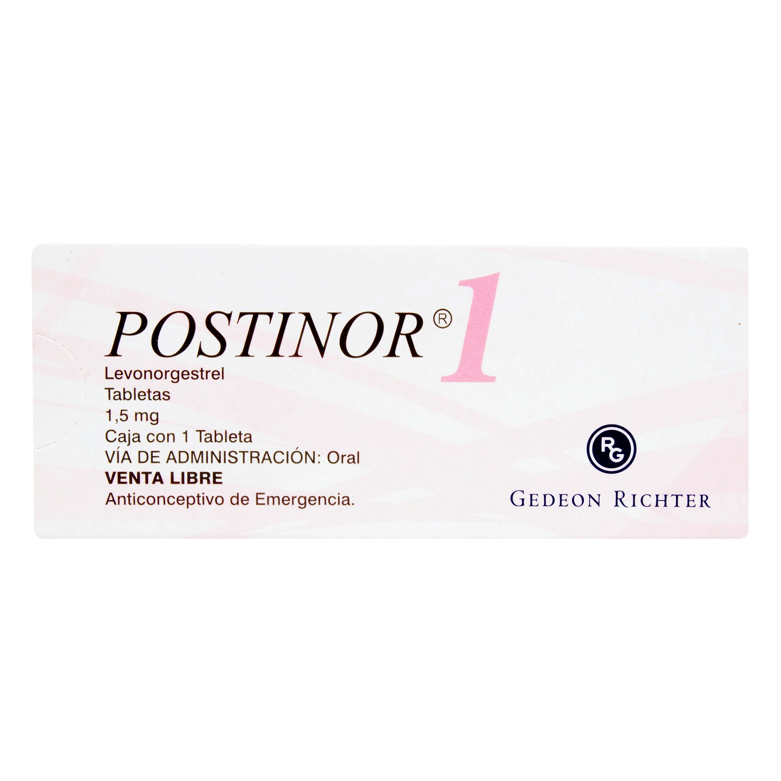 Postinor 1 – Anticonceptivo de emergencia con Levonorgestrel 1.5 mg