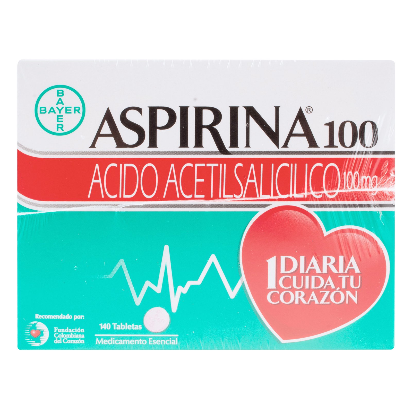 Aspirina 100mg x140 tabletas