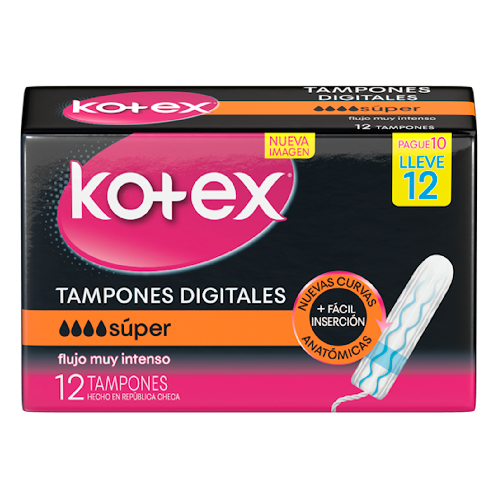 Kotex Tampones Digitales Súper x12