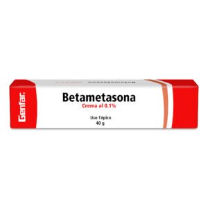 Betametasona Crema 0.1% Genfar 40g | Alivio potente de inflamación y alergias cutáneas