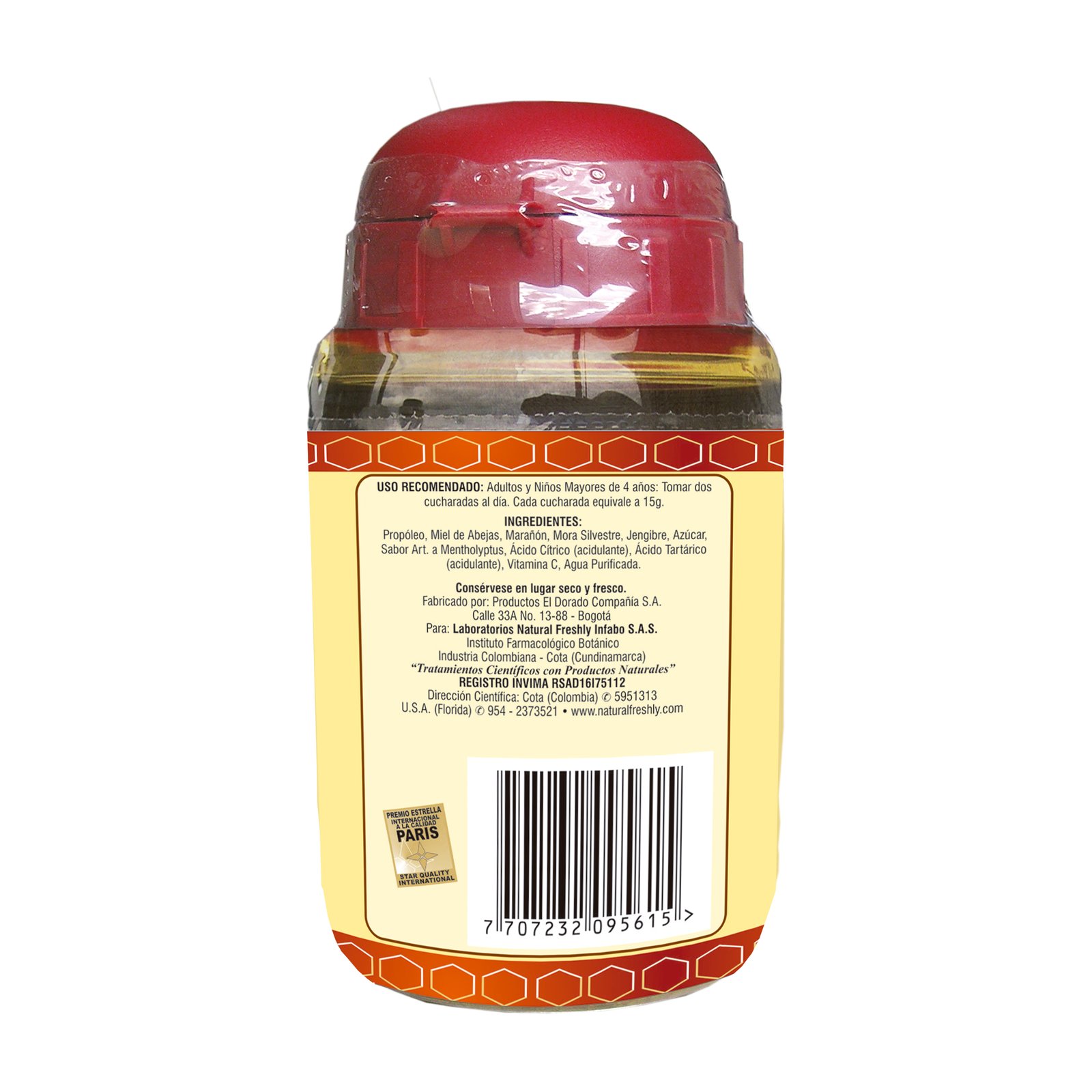 Mieltertos Propóleo 350g | Mezcla natural con miel, jengibre y mora - Imagen 2