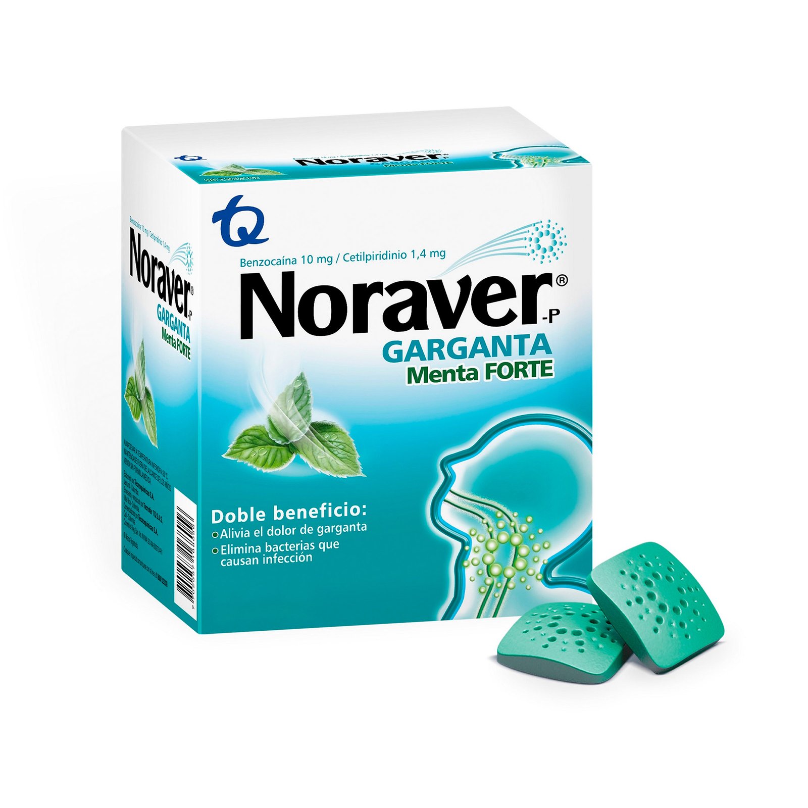 Noraver-P Garganta Menta FORTE
