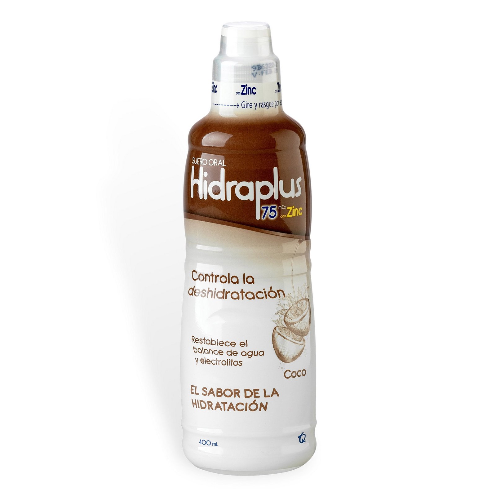 Hidraplus Coco 400 ml | Suero Oral con Zinc para Rehidratación