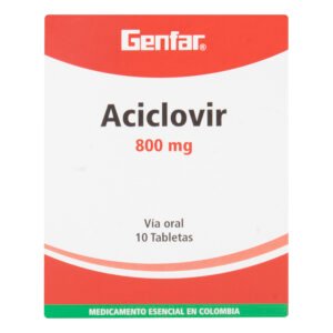 Aciclovir 800 mg Genfar x 10 Tabletas